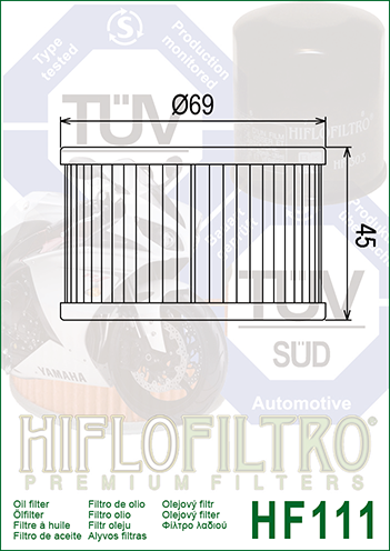 HONDA CX 500 78-84 Filtre huile HIFLOFILTRO HF 111