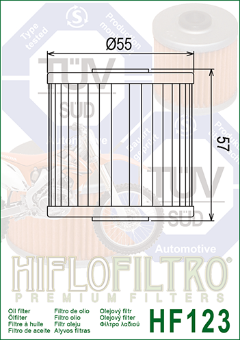 for Can-Am Outlander 500 H.O. EFI 2008 HIFLO FILTRO HF118 Premium Oil Filter 