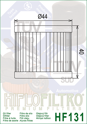 Kawasaki HF131 HiFlo Oil Filter Suzuki for Arctic Cat Yamaha - 6 Pack 