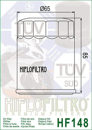 Hiflofiltro HF148 Premium Oil Filter 