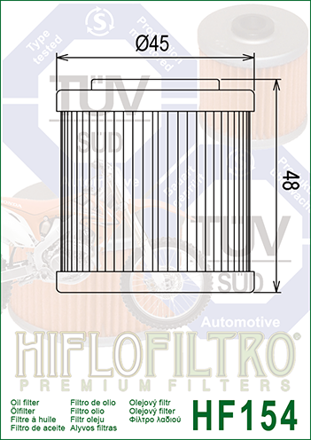 SM610 S 00-01 Filtre à huile Hiflofiltro HF154 Husqvarna SM610 98-99