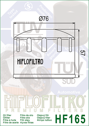 Hiflo Motorcycle Motorbike Performance Oil Filter For BMW F800 S 06-10 F800 ST 06-13 F800 ST Touring 12 OE Quality HF165 