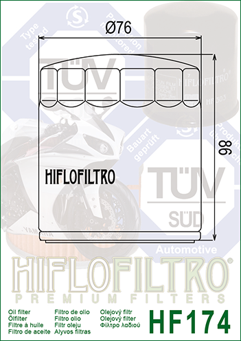 Ölfilter Set 3 Stück Hiflo HF173C für Harley Davidson 