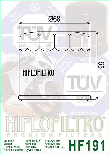Ölfilter Hiflo HF191 Schwarz 