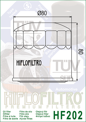 75/72 kw Ölfilter HIFLOFILTRO für Honda CBF 1000 A ABS 6 SC58 2006 102/98 PS
