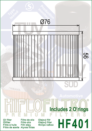 HIFLO Ölfilter  HF401 Honda CBX 650 E RC13