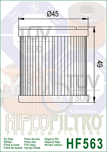 Hi Flow Oil Filter Chart