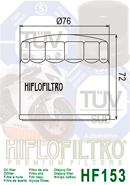 Bimota Hiflo Oil Filter HF153 Bimota 1078 DB10 Bimotard 11-15 824225110265 