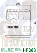 FILTRO OLIO HIFLO HF303 HONDA VT C Shadow /CD Shadow PC21 600 1988-2005 