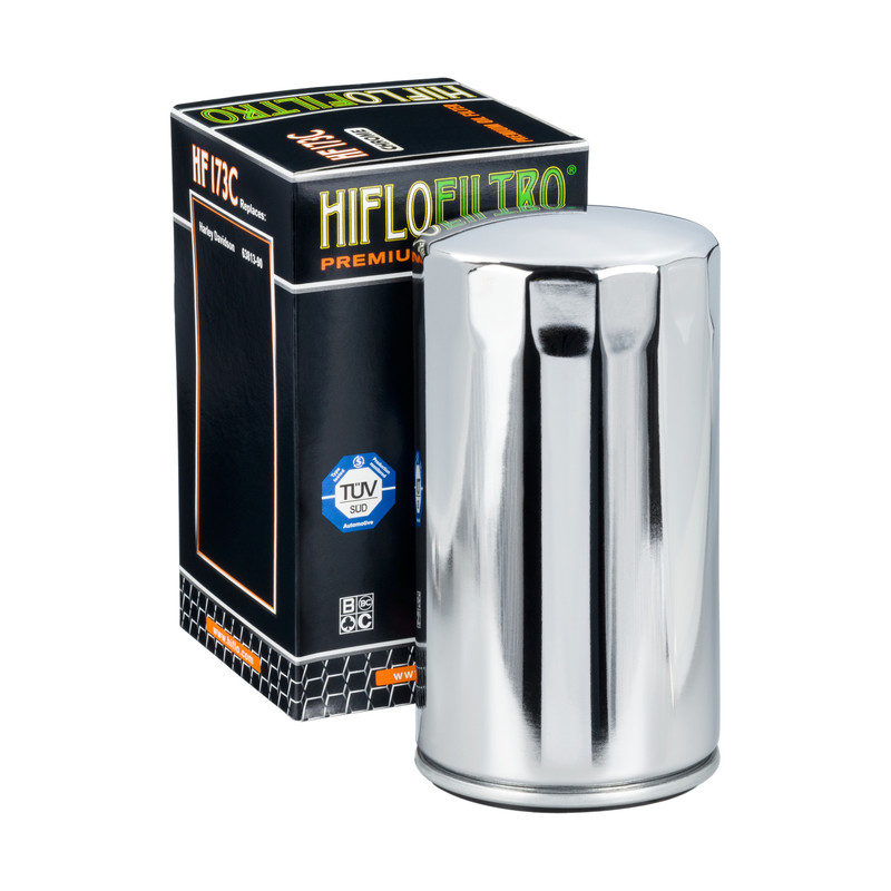 HiFlo HF173C FXDL Dyna Low Rider FXD Dyna Super Glide Harley Chrome Oil Filter
