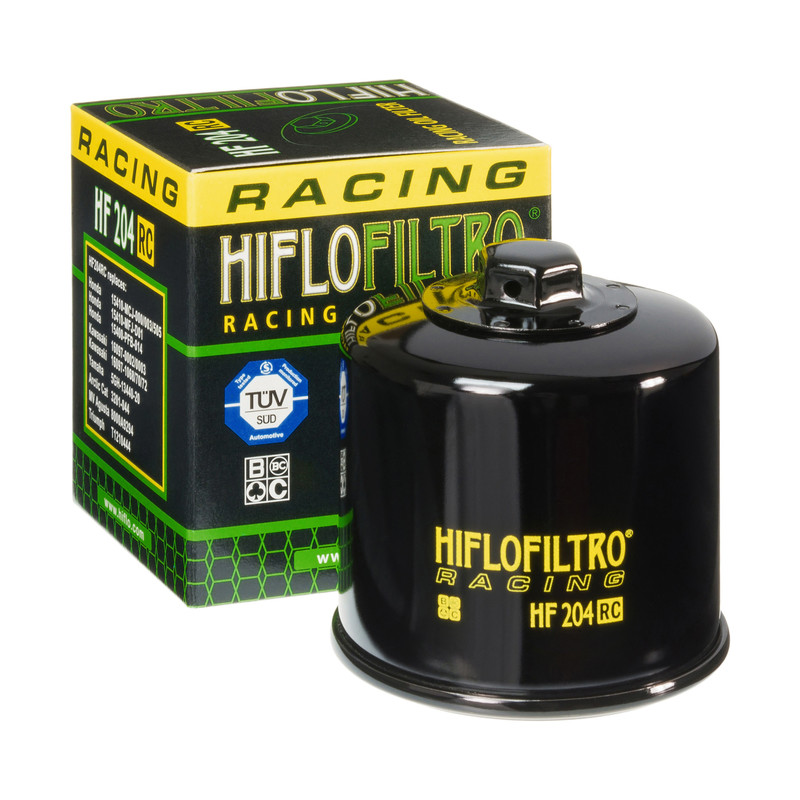 4 Pack HiFlo Oil Filter HF204 Gloss Black for Honda Marine Motorcycle - 