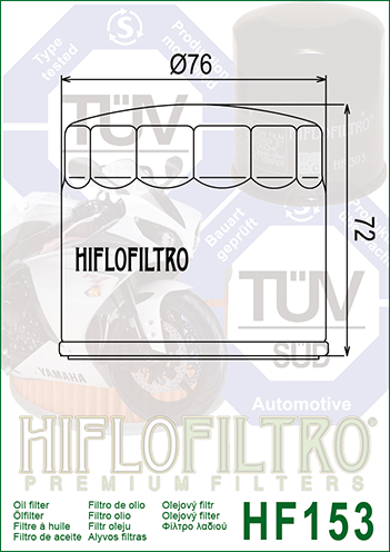 Clé filtre à huile HF153, HF160, HF163, HF170, HF171, HF172, HF173